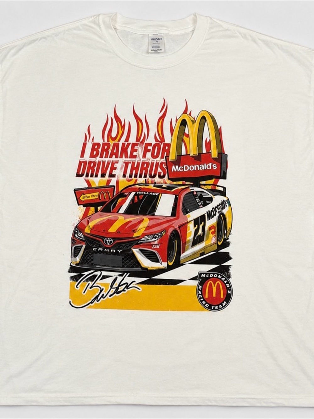 NEW McDonald's NASCAR Graphic Tee - White 3XL